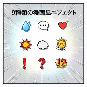 【MA対応】【全アバター対応】9種類の漫画風エフェクト
